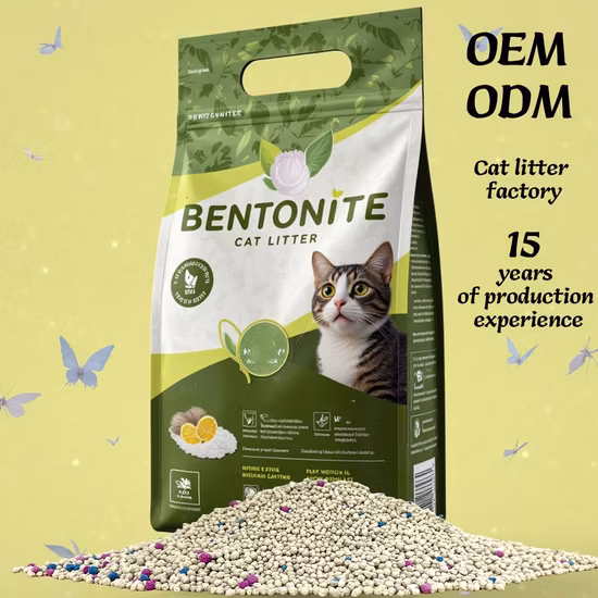 Gel de silice de haute qualité sans litière pour chat en cristal d'agglomération de poussière avec parfum